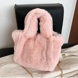 Sacs à main fourre-tout en fausse fourrure pour femmes, sacs à bandoulière pour femmes, peluche douc