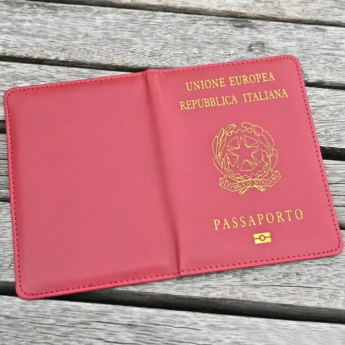 Housse de passeport italienne de qualité supérieure pour femme
