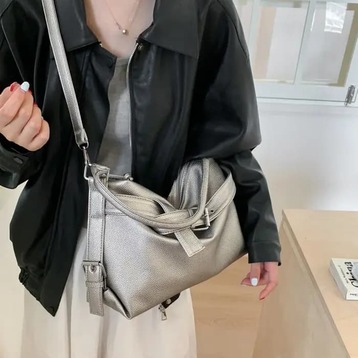 Sac fourre-tout en cuir souple de grande capacité