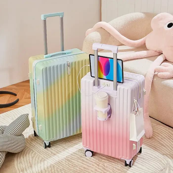 Valise à roulettes multifonctionnelle avec roues muettes