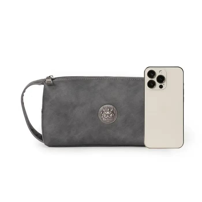 Pochette Homme Tête de Dragon – Sacoche Décontractée en Cuir PU Souple pour Hommes