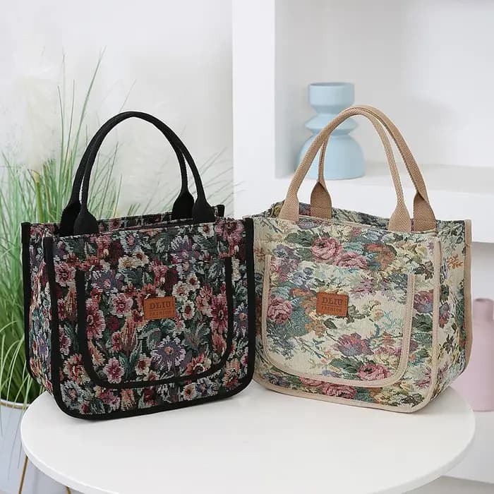 Sac fourre-tout Vintage à fleurs