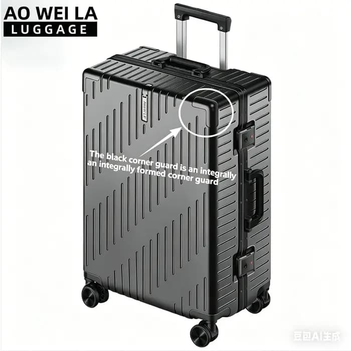 Valise de voyage à roulettes en aluminium grande capacité, durable pour hommes et femmes, 20/24 pouc