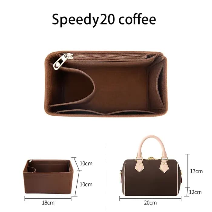 WUTA feutre insérer sac organisateur pour for LV Speedy 20 25 30 35 rabat sac à main sac intérieur m