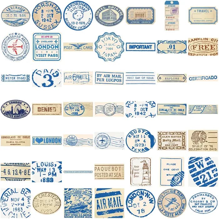 Autocollant de billet de voyage