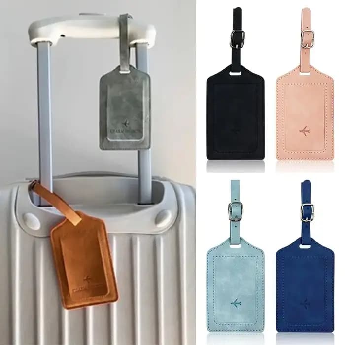 Étiquette de bagage en cuir de mode