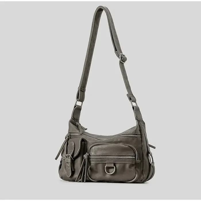 Sac à bandoulière en cuir lavé pour moto