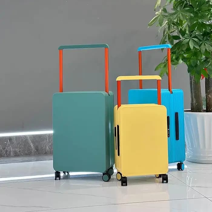 Valise à traction large, valise à tirer pour femme, valise de voyage pour homme, vérifiée en boîte, valise d'embarquement de 20 pouces 24 pouces, vérifiée en