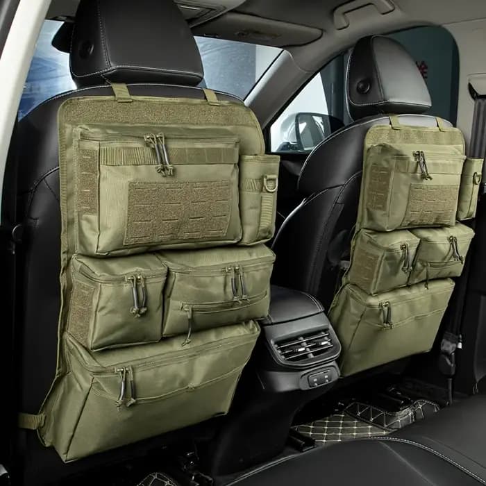 Organisateur de bagages multifonctionnel et sac de rangement tactique pour sièges arrière de voiture