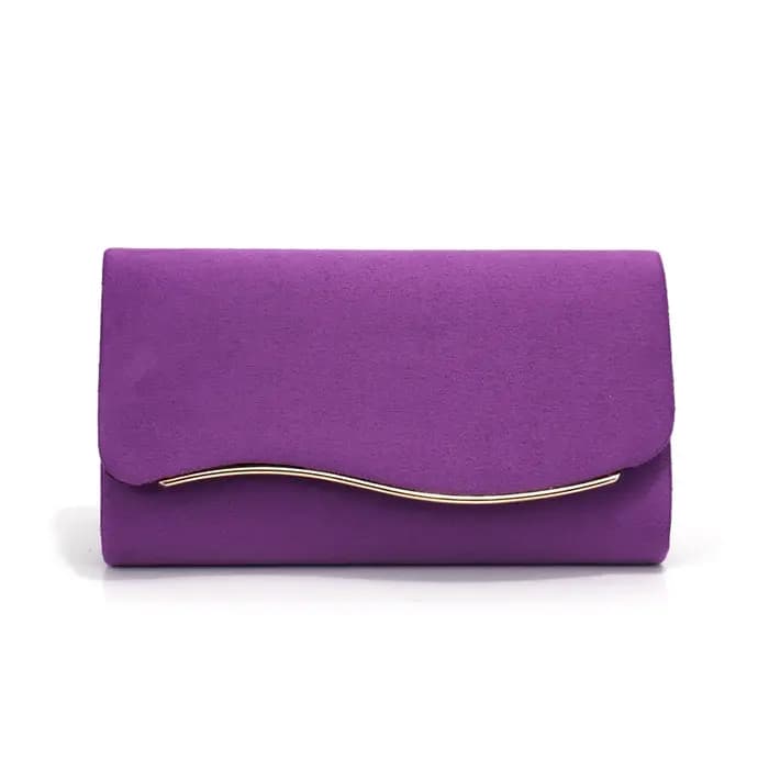 Nouvelle pochette de soirée en velours imitation daim avec chaîne décorative en métal