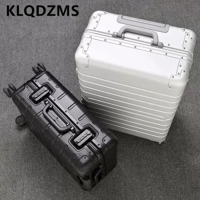 KLQDZMS Valise en alliage d'aluminium et de magnésium avec roues universelles, valise de mode pour f