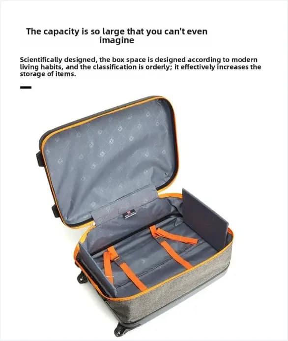 Valise à roulettes pliante de 20 pouces, bagage de cabine de grande capacité, valise de voyage portable pour les déplacements professionnels