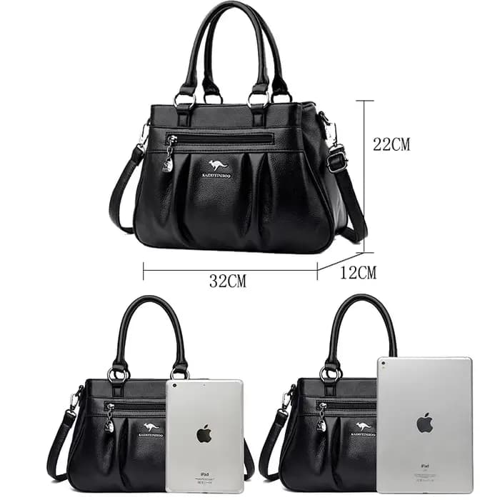 Sacs à Main de Luxe en Cuir Souple à 3 Couches pour Femme