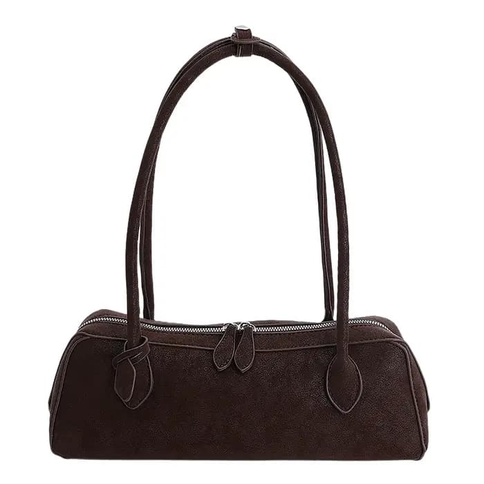 Sac à bandoulière long en daim vintage 2026 Nouveau sac