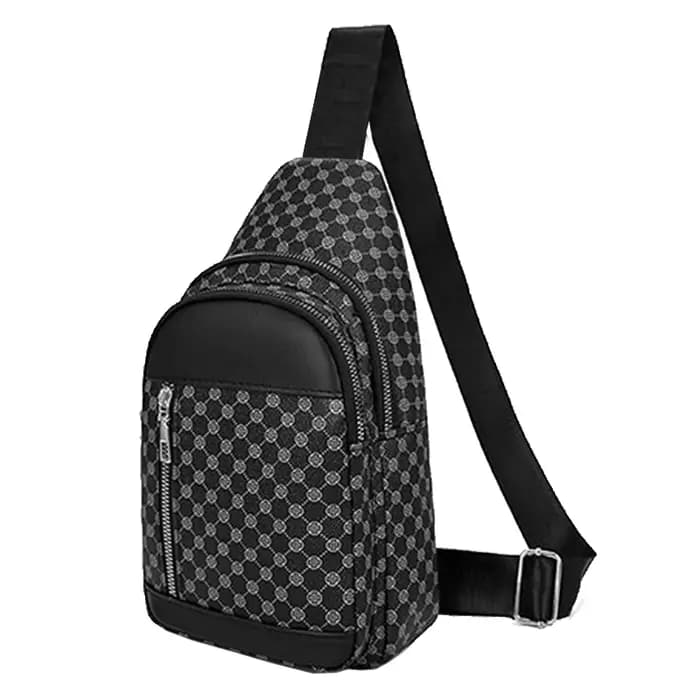 Le sac à bandoulière de couleur neutre pour hommes et femmes convient aux voyages et aux caractéristiques multifonctions.