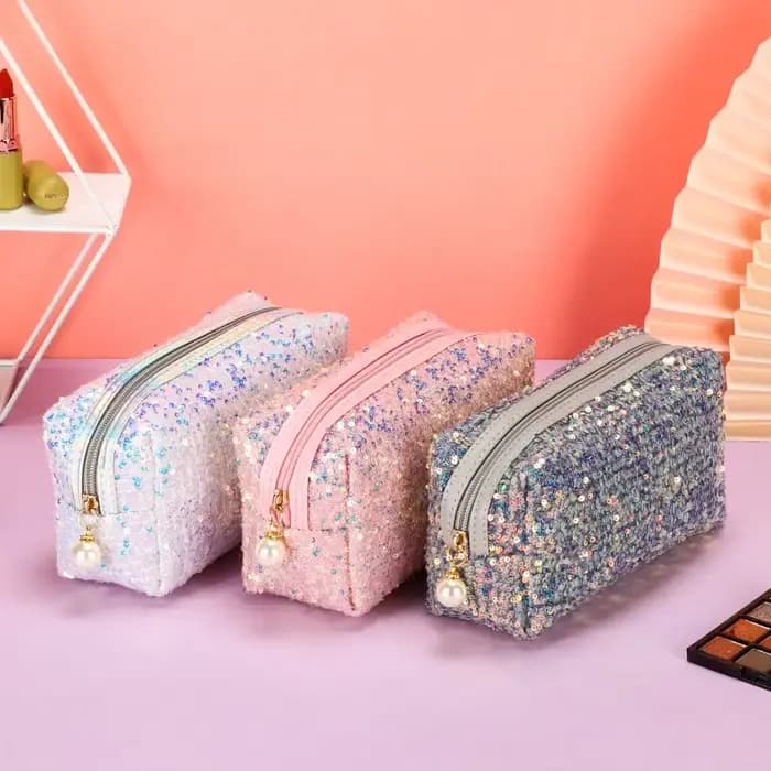 Sacs à main en poudre à fermeture éclair pour maquillage paresseux