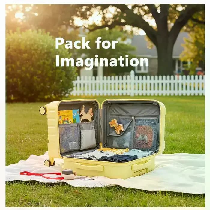Valise à roulettes pour enfants, 20 pouces, avec serrure à code, portable, pour les courts séjours, cadeau d'anniversaire pour tout-petit, idéale pour les voyages