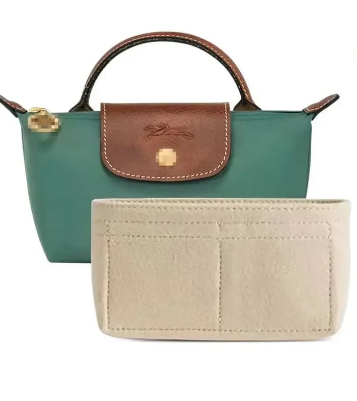 1 pièces multi-poches sac organisateur pour Longchamp Mini sac sac de rangement le sac de doublure feutre sac à main