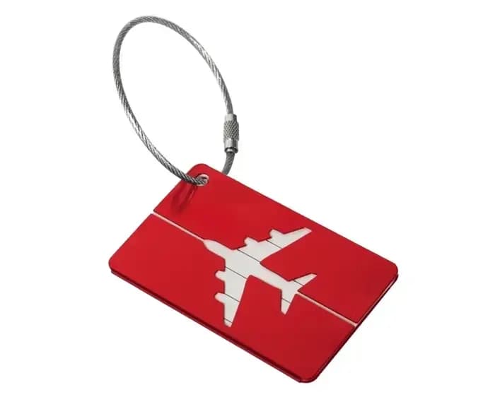 Étiquettes de bagage de voyage en métal de mode étiquettes de nom de bagage porte-étiquette d'adress