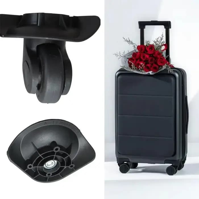 1 paire de roues de remplacement de bagages de valise pivotante pour étui de voyage A19