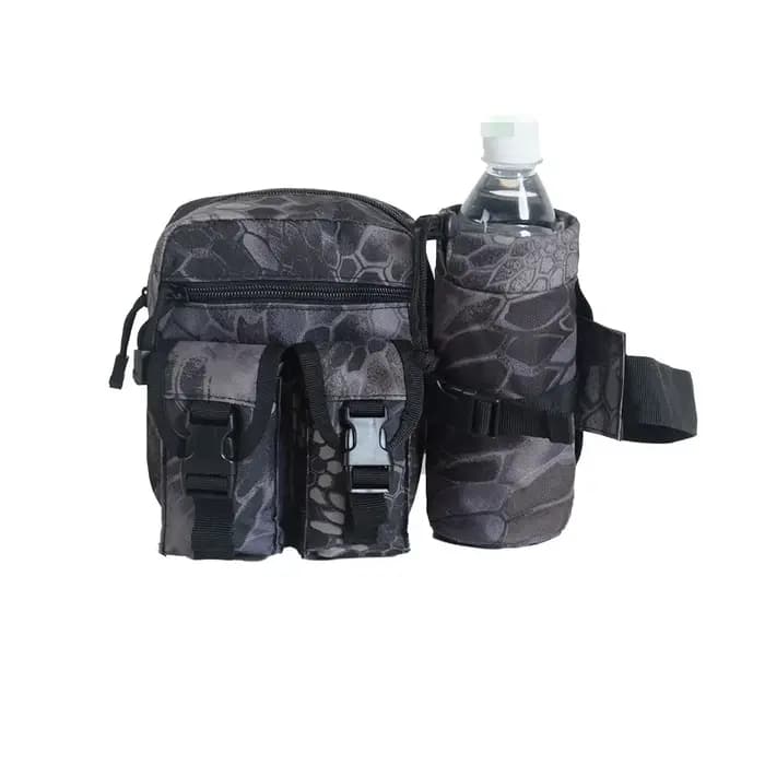 Sac banane d'extérieur, sac de taille, sac EDC avec sangle réglable et porte-bouteille d'eau pour Ca