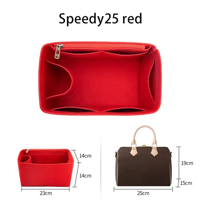 WUTA feutre insérer sac organisateur pour for LV Speedy 20 25 30 35 rabat sac à main sac intérieur maquillage voyage sac