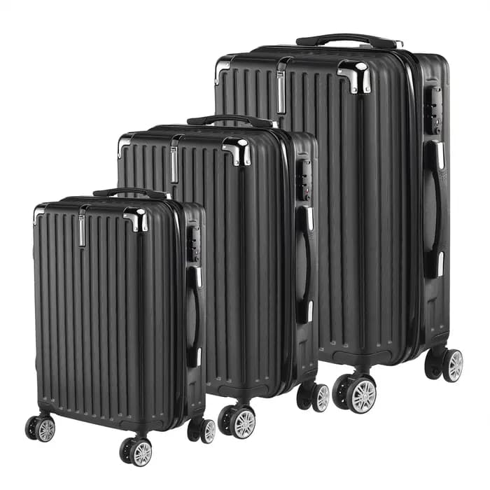 Anajqaqia Ensemble de valises de voyage 3 pièces avec roulettes et serrure