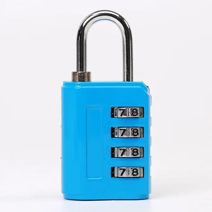Cadenas à combinaison à code à 4 chiffres en alliage d'aluminium pour valise de voyage, serrure à co