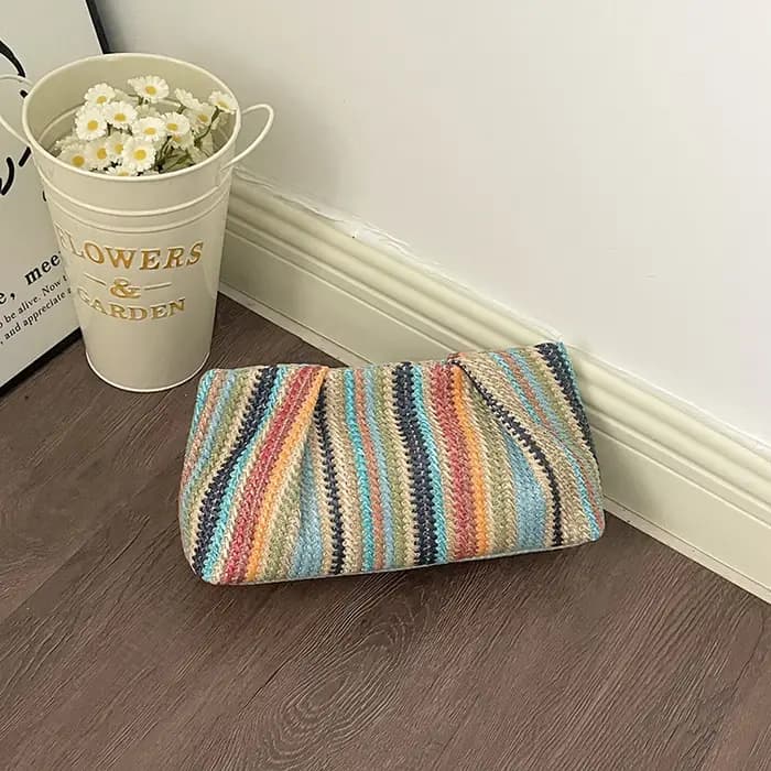 Sac à main en paille tressé à la main pour femme