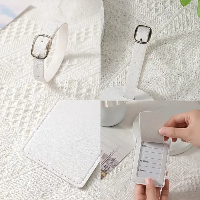 Étiquette de bagage personnalisée avec nom sur unité centrale robuste et élégante pour valise de voyage en 26 couleurs disponibles