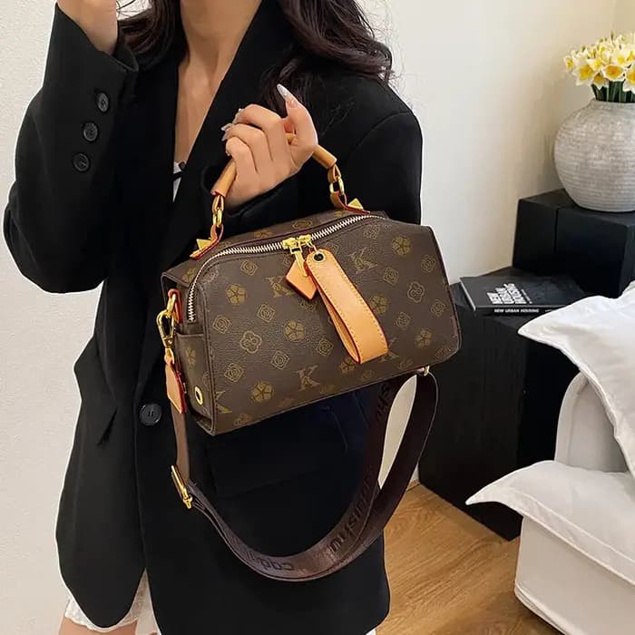 Sac Monogramme Vintage Rigide 2-en-1 Spacieux et Léger pour le Bureau
