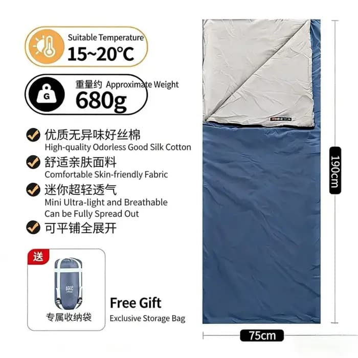 Sac de couchage d'urgence compact et ultraléger pour adulte