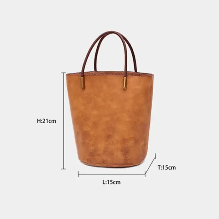 Cylindre femmes sac à bandoulière tanné végétal en cuir véritable avec sac portable sac