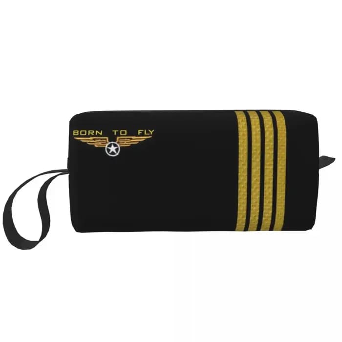 Né pour voler pilote de vol trousse de maquillage femmes voyage organisateur cosmétique mode vol Aviation aviateur stockage trousses de toilette