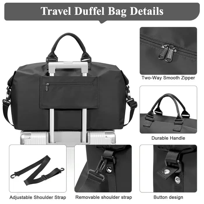 Sac de voyage pliable, grand sac de sport pour femmes et hommes