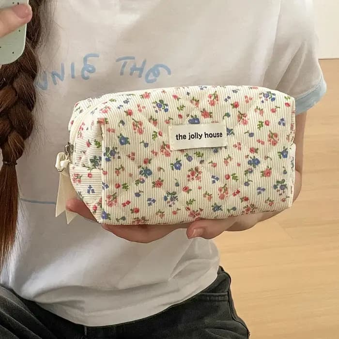 Sac de maquillage Vintage à fleurs pour femmes