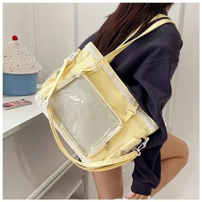 Sacs à bandoulière transparents japonais Kawaii Itabag de grande capacité pour filles