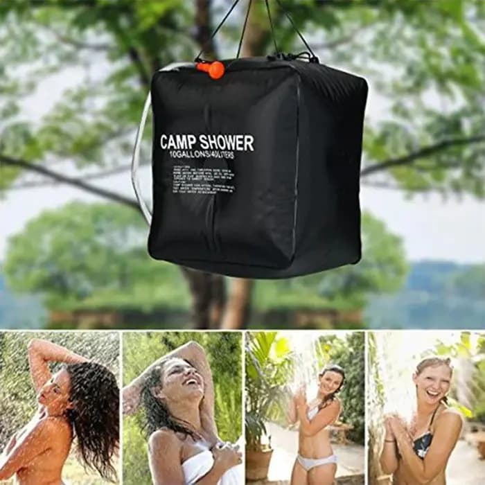 Sac de douche solaire en PVC de 40L avec tube en plastique