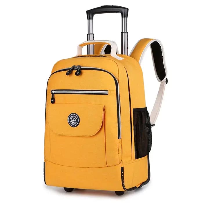 Sac à dos roulant pour ordinateur portable, avec roulettes, résistant à l'eau, approuvé au vol, sac