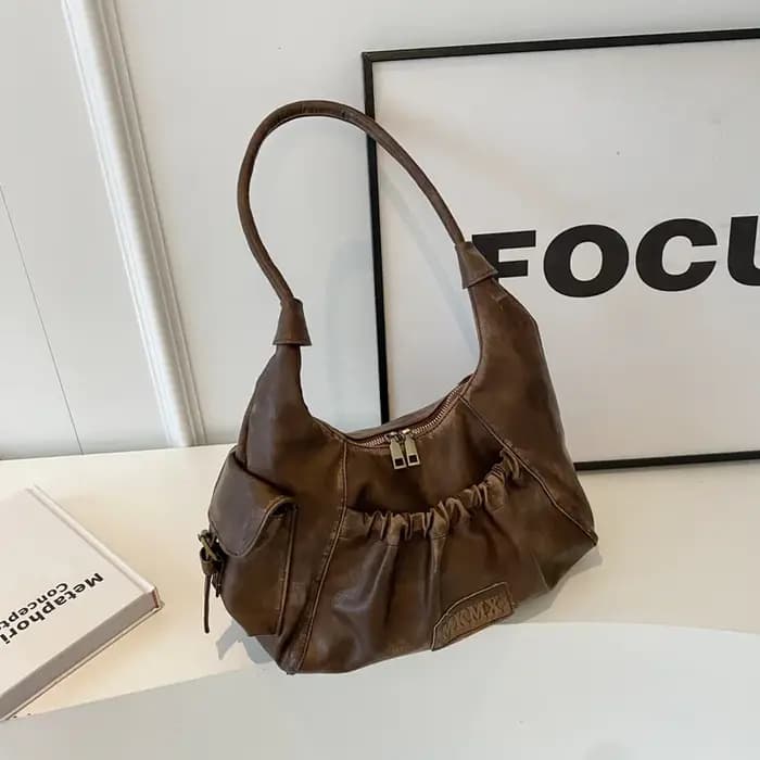 Sac à bandoulière rétro pour femme FLYING STARS en cuir PU lavé