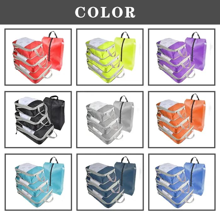 Cubes d'emballage de Compression de voyage
