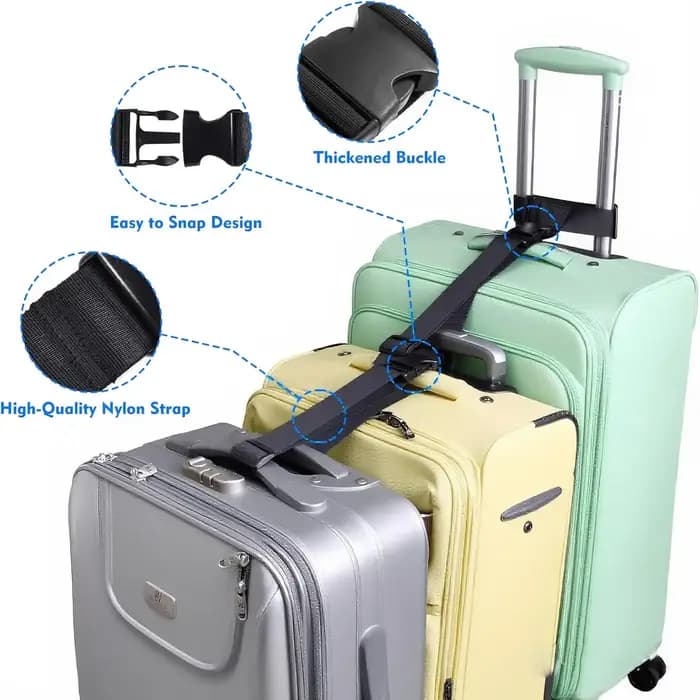 2 ensembles de sangles de bagages réglables