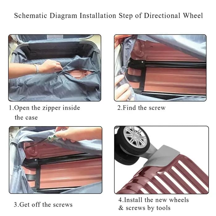 Roue à bagages valise roues de remplacement
