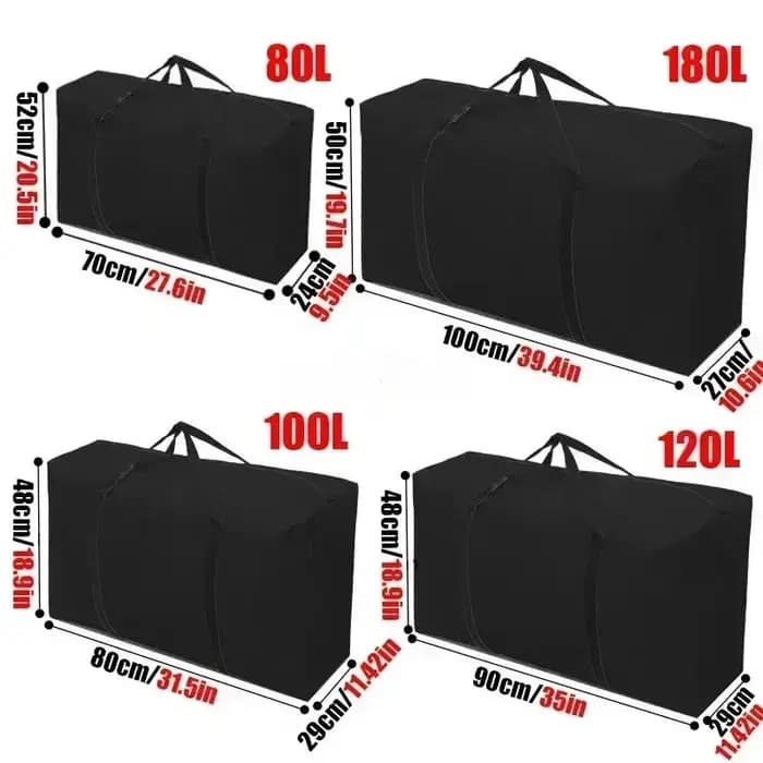 Grands sacs à bagages mobiles étanches 80/100/120/180l