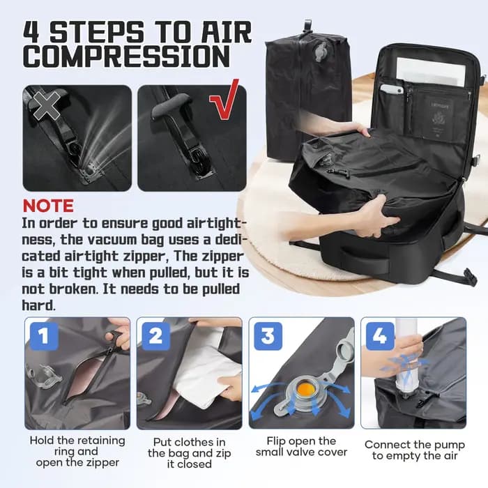 Sac à dos 40x30x20 pour avion