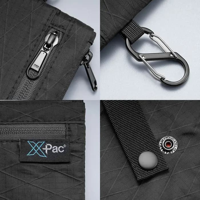 Sac de taille X-PAC, grande pochette pour pièces de monnaie porte-clés avec fermeture éclair YKK