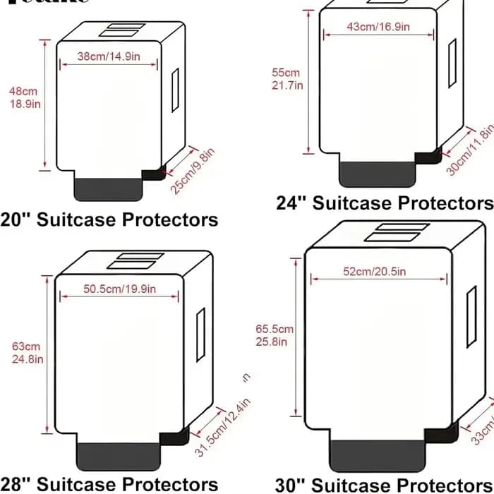 Housse de protection de valise en Pvc transparent