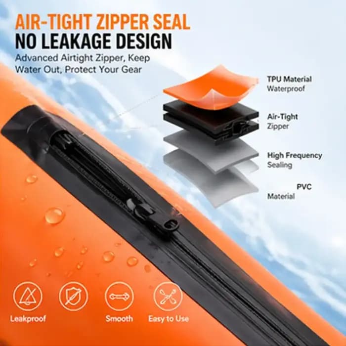 Sac gonflable de sauvetage avec sac de rangement étanche pour sports nautiques