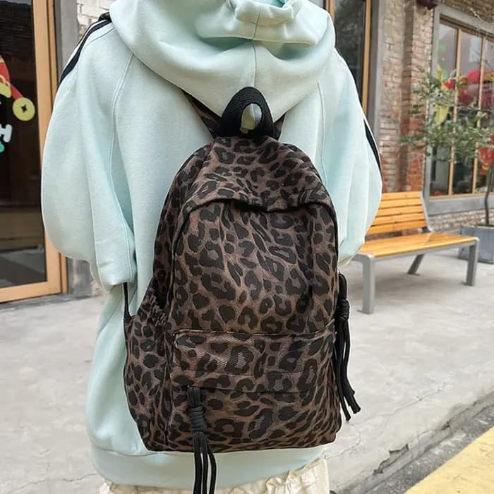 Nouveau sac à dos tendance à imprimé léopard pour femmes