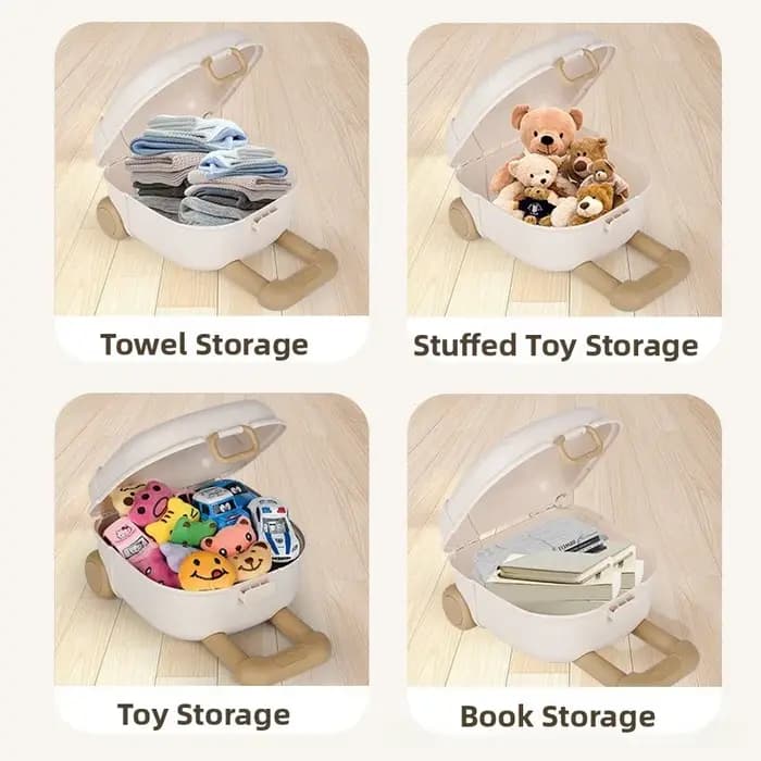 Valise Enfant Extensible Adorable en Plastique à Motifs de Dessins Animés